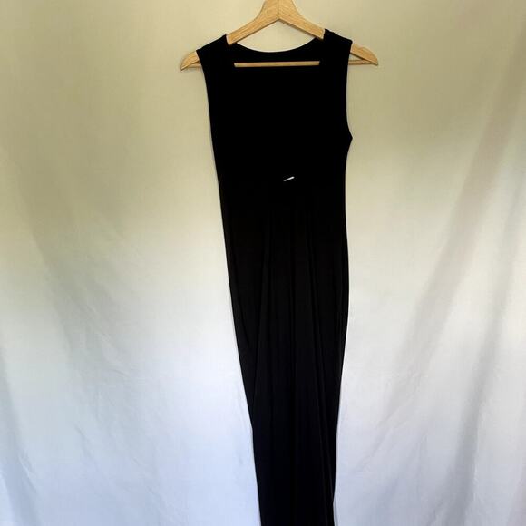 Cotton-On black maxi dress open back high neckline women's size S pencil skirt - Picture 4 of 7